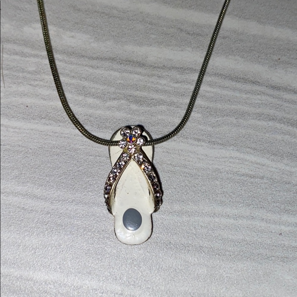 Lia Sofia flip flop necklace